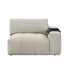 Tidal Beige Right Side Chair With One Arm - Ornate Home