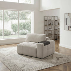 Tidal Beige Right Side Chair With One Arm - Ornate Home