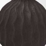 Tidal Brown Medium Ceramic Rippled Decorative Vase - Ornate Home