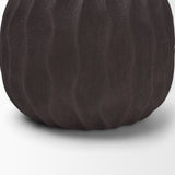 Tidal Brown Medium Ceramic Rippled Decorative Vase - Ornate Home