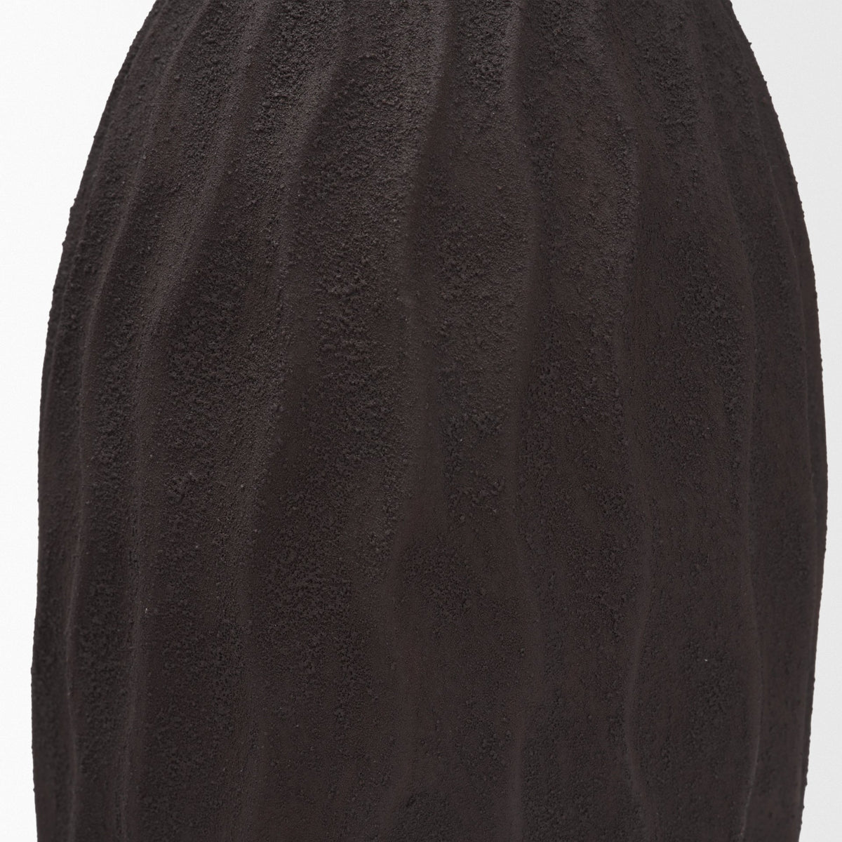 Tidal Brown Tall Ceramic Rippled Decorative Vase - Ornate Home