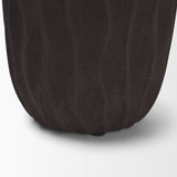 Tidal Brown Tall Ceramic Rippled Decorative Vase - Ornate Home
