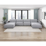 Tidal Gray Armless Chair - Ornate Home