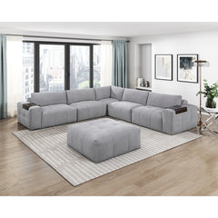Tidal Gray Corner Seat - Ornate Home