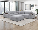 Tidal Gray Corner Seat - Ornate Home