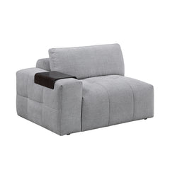 Tidal Gray Left Side Chair With One Arm - Ornate Home