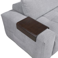 Tidal Gray Left Side Chair With One Arm - Ornate Home
