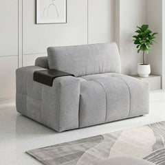 Tidal Gray Left Side Chair With One Arm - Ornate Home