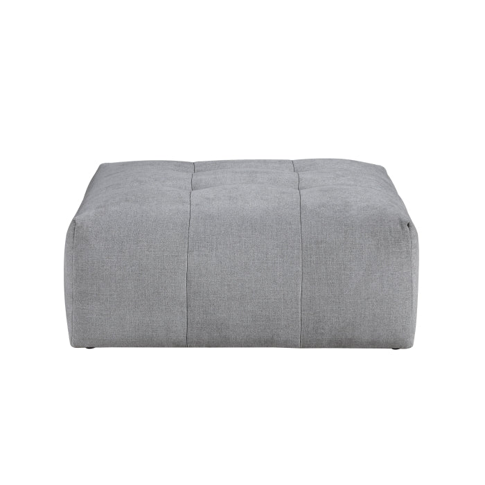 Tidal Gray Ottoman With Caster - Ornate Home