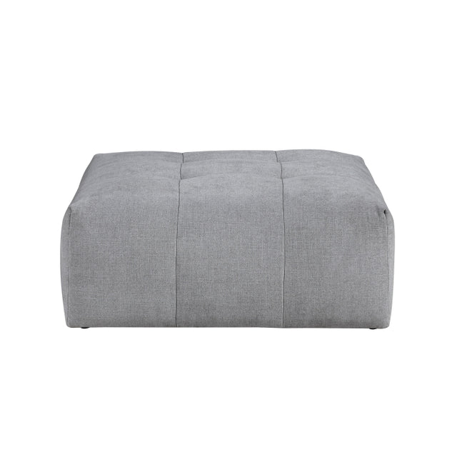 Tidal Gray Ottoman With Caster - Ornate Home