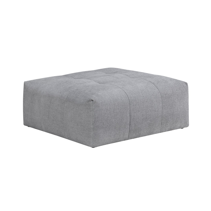 Tidal Gray Ottoman With Caster - Ornate Home