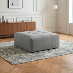Tidal Gray Ottoman With Caster - Ornate Home