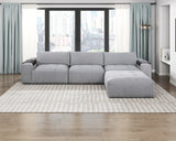 Tidal Gray Ottoman With Caster - Ornate Home
