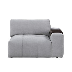 Tidal Gray Right Side Chair With One Arm - Ornate Home