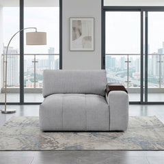 Tidal Gray Right Side Chair With One Arm - Ornate Home