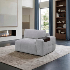 Tidal Gray Right Side Chair With One Arm - Ornate Home