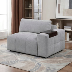 Tidal Gray Right Side Chair With One Arm - Ornate Home