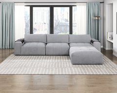 Tidal Gray Right Side Chair With One Arm - Ornate Home