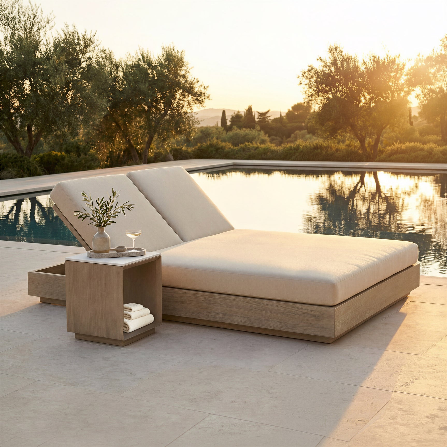 Tidecrest White Side Table