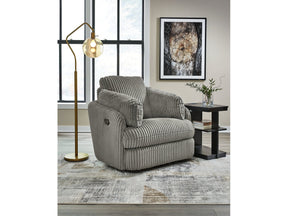 Tie-Breaker Fog Swivel Glider Recliner (Online Special Price) - Ornate Home
