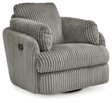 Tie-Breaker Fog Swivel Glider Recliner (Online Special Price) - Ornate Home