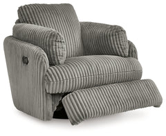 Tie-Breaker Fog Swivel Glider Recliner - Ornate Home