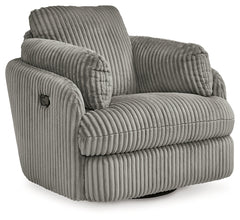 Tie-Breaker Fog Swivel Glider Recliner - Ornate Home
