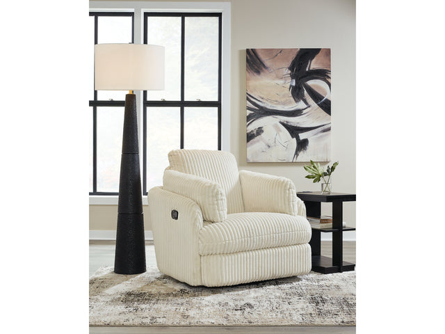Tie-Breaker Ivory Swivel Glider Recliner (Online Special Price) - Ornate Home