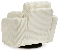 Tie-Breaker Ivory Swivel Glider Recliner - Ornate Home