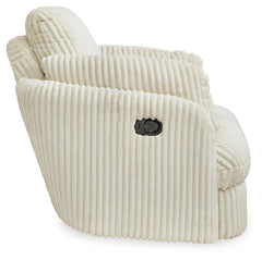 Tie-Breaker Ivory Swivel Glider Recliner - Ornate Home
