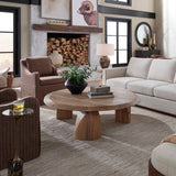 Tiernan Reclaimed Oak Round Coffee Table - Ornate Home