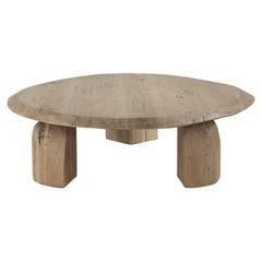 Tiernan Reclaimed Oak Round Coffee Table - Ornate Home