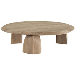 Tiernan Reclaimed Oak Round Coffee Table - Ornate Home