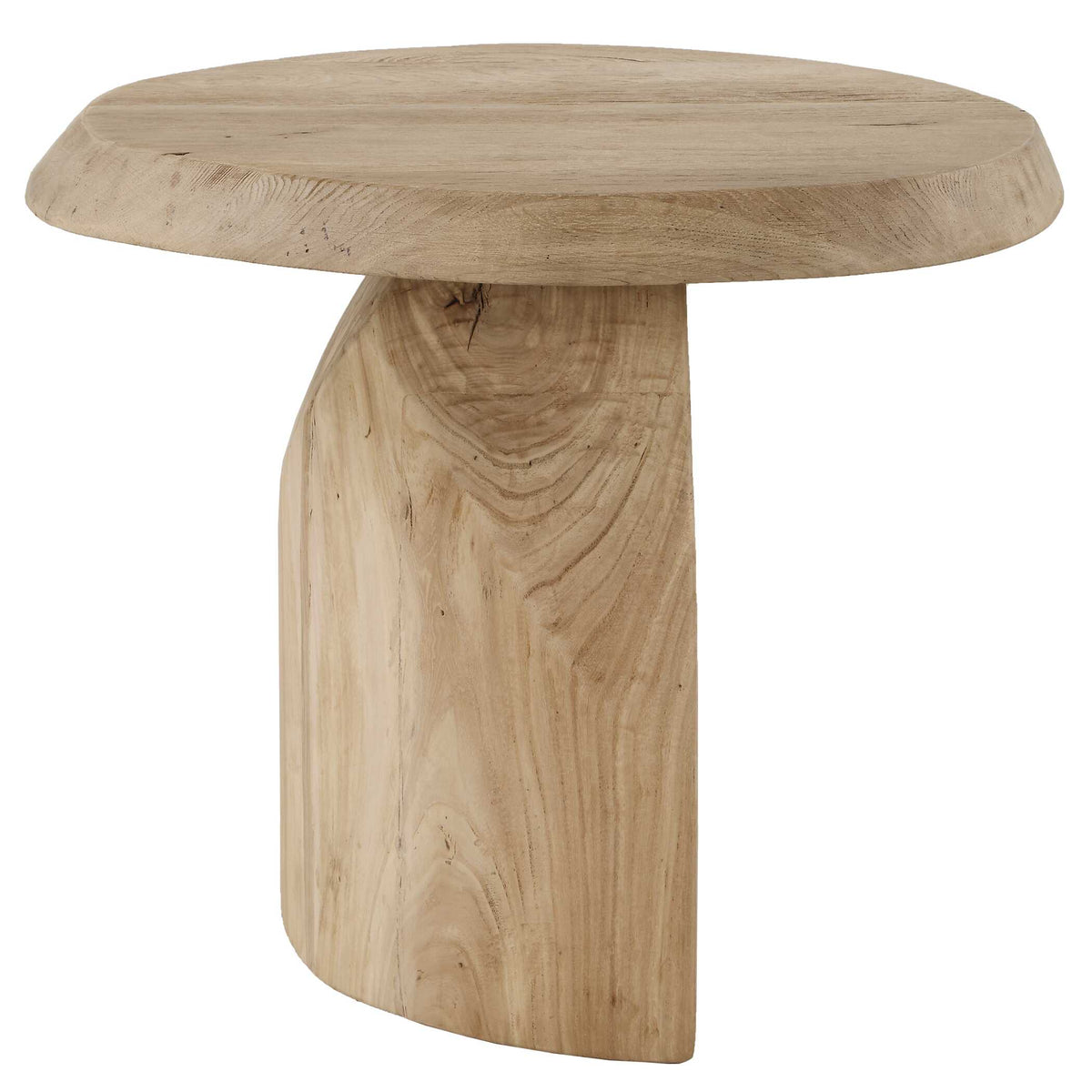 Tiernan Reclaimed Oak Round Side Table - Ornate Home