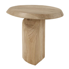 Tiernan Reclaimed Oak Round Side Table - Ornate Home