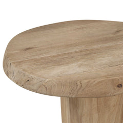 Tiernan Reclaimed Oak Round Side Table - Ornate Home