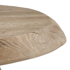 Tiernan Reclaimed Oak Round Side Table - Ornate Home