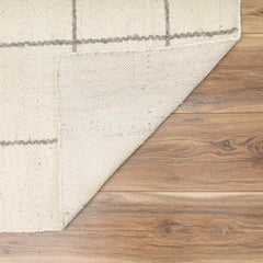 Tieve Black & White Grid Wool Rug - Clearance - Ornate Home