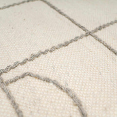 Tieve Black & White Grid Wool Rug - Clearance - Ornate Home
