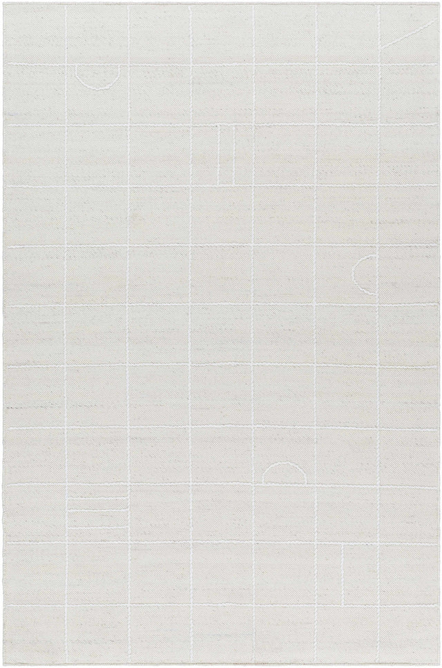 Tieve Off White Checkered Area Rug - Clearance - Ornate Home