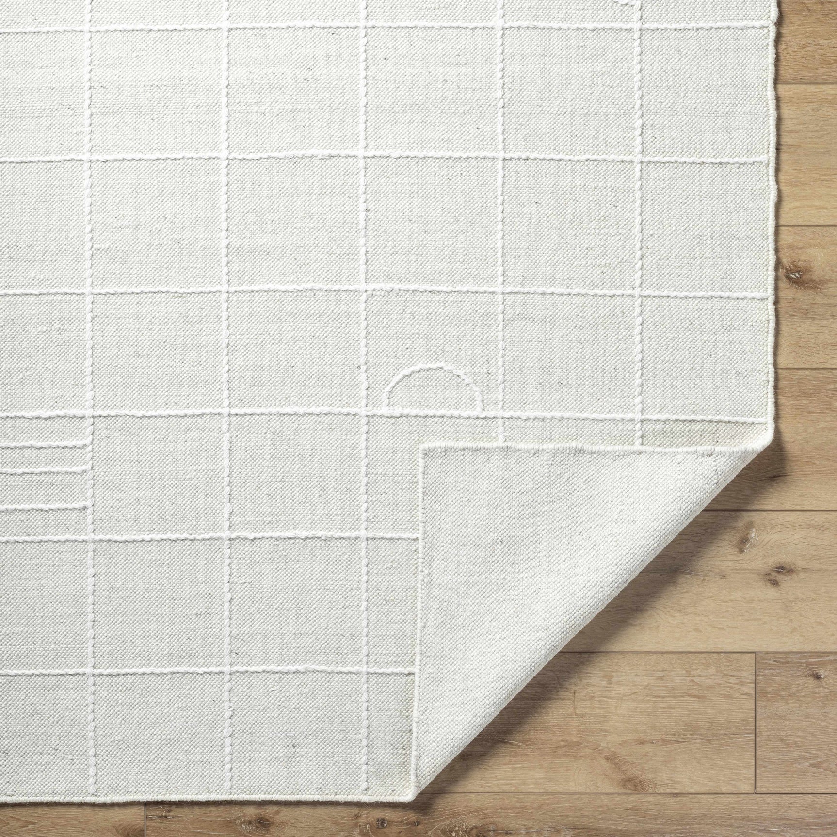 Tieve Off White Checkered Area Rug - Clearance - Ornate Home
