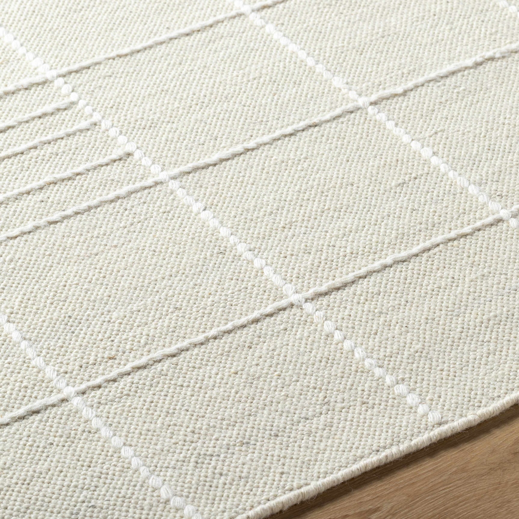 Tieve Off White Checkered Area Rug - Clearance - Ornate Home