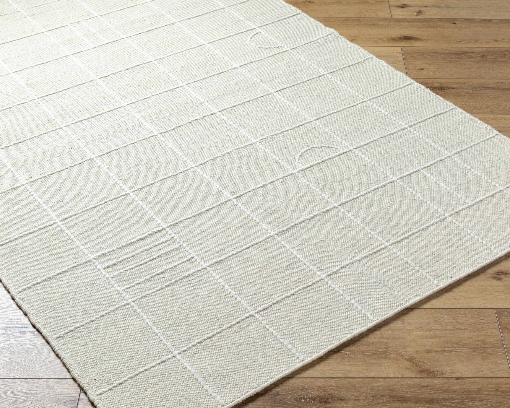 Tieve Off White Checkered Area Rug - Ornate Home