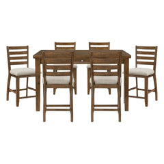 Tigard Brown 7pc Dining Set - Ornate Home