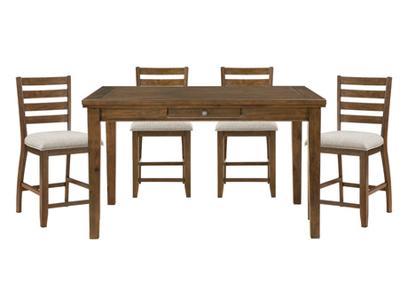 Tigard Cherry 5-piece Dinig Table Set - Ornate Home