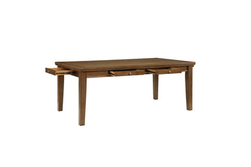 Tigard Cherry/Beige 7-Piece Dining Table Set - Ornate Home