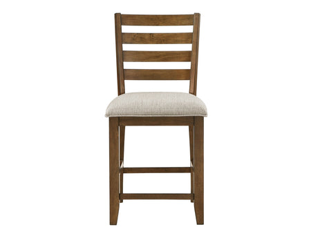 Tigard Cherry/Beige Counter Height Chair (Set of 2) - Ornate Home