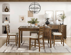 Tigard Cherry/Beige Counter Height Chair (Set of 2) - Ornate Home
