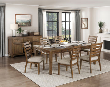 Tigard Cherry/Beige Side Chair (Set of 2) - Ornate Home
