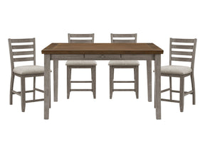 Tigard Cherry / Gray 5-piece Dinig Table Set - Ornate Home